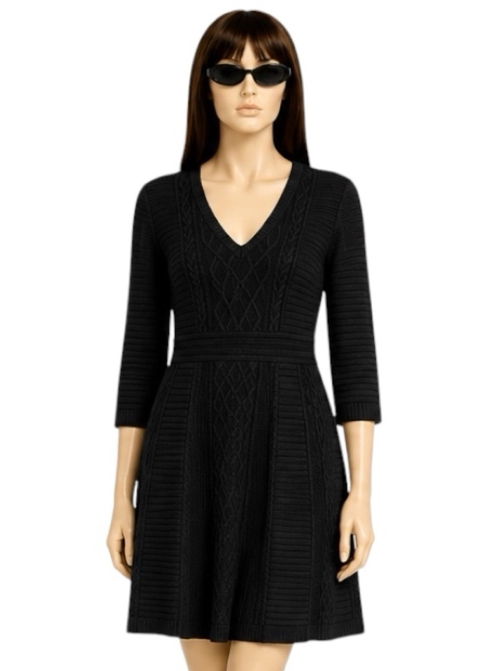 Marc New York Andrew Marc Woman's Natural Long Sleeve Sweater Dress